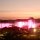 das Nachbar-Hotel 'Hard Rock' in Pink am Abend