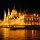 Parlamentsgebäude, das Warzeichen von Budapest bei Nacht