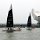 Segler vor dem Singapore-Flyer + dem Art Science Museum