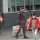 Polizei-Bewachung vor Shoppin-Center