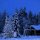 es ist Nacht im verschneiten 'Nature Point'