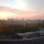 Blick am Abend von unserem Balkon