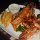 meine 3 grossen King-Prawns zu Diner