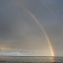 Regenbogen am Morgen zeigt dass endlich Sonne scheint