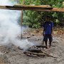 das Erdofen-Essen ( Lovo ) wird vorbereitet