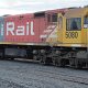 diese Diesellok im benachbarten Bahnhof-Areal hat uns geweckt