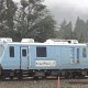 Diesel-Lok bei Reefton, wo Kohle gefördert und auf die Bahn verladen wird