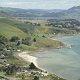 Aussicht auf die Bucht des Otago-Harbour<br />					