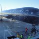 Boeing 777 der Air New Zealand für den Weiterflug nach Europa