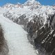 den Fox-Gletscher hinab geht es zurück zur Landung<br />					
