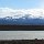Blick über den Fluss auf den Vulkan Hekla